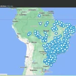 A Linade adicionou todos seus clubes parceiros a um mapa interativo. Na foto, print da ferramenta (reprodução/Linade) 