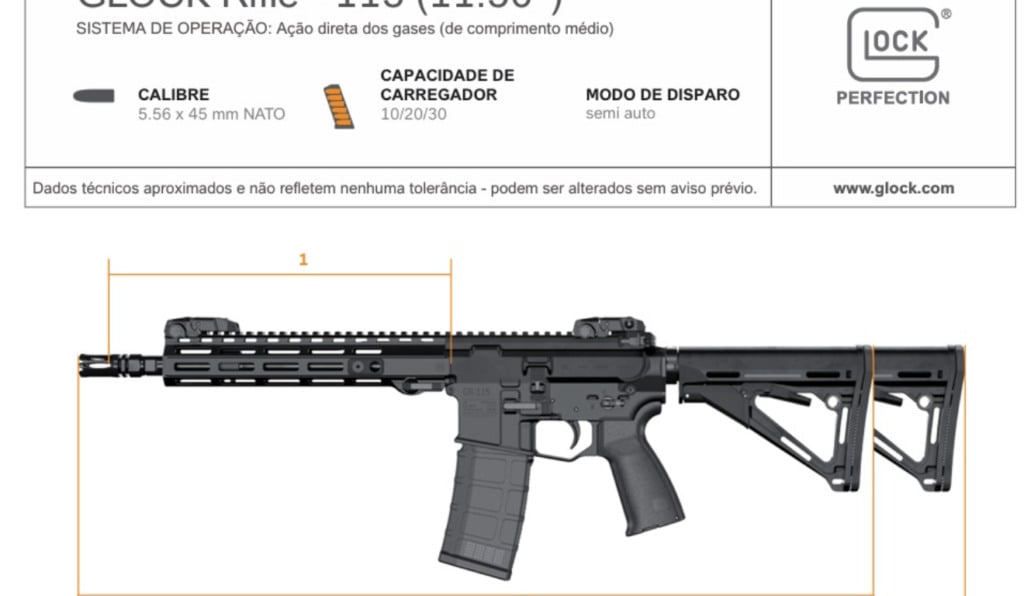 O fuzil da Glock foi revelado ao público num pregão brasileiro O fuzil da Glock foi revelado ao público num pregão brasileiro